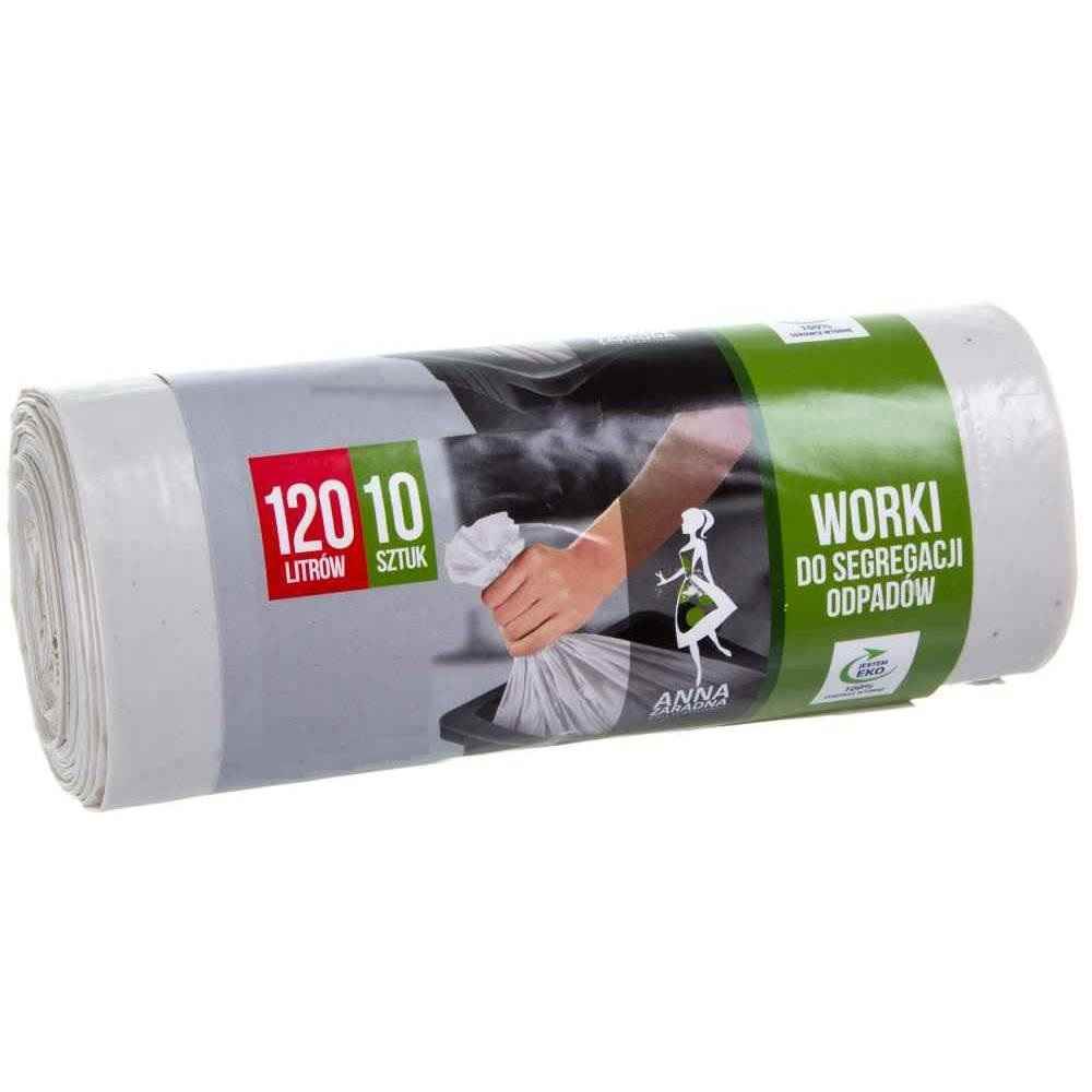 [27050641] Saci menajeri, 120 l, 10 buc, alb, ANA