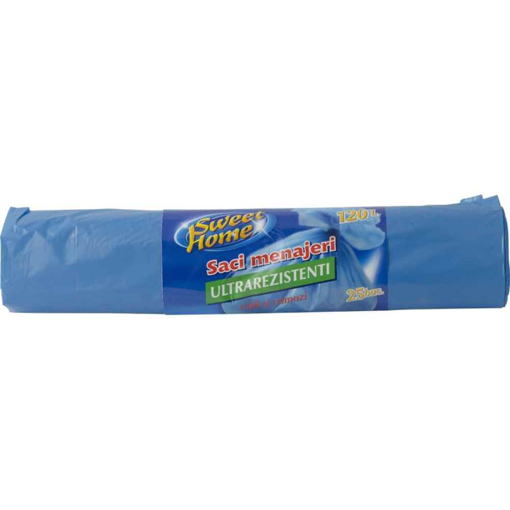 [72358965] Saci menajeri, 120 l, 25 buc, albastru, SWEET HOME
