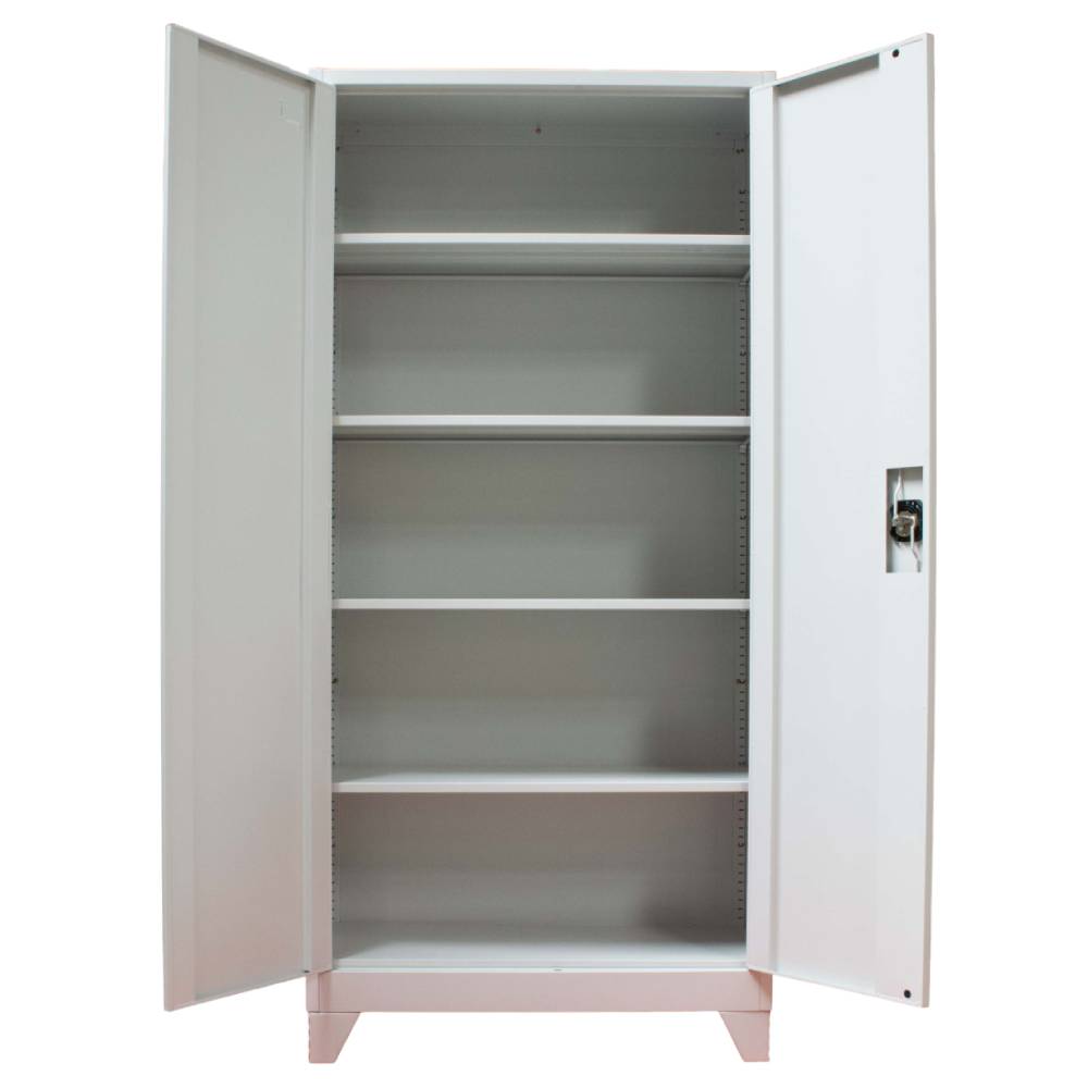 [15451205] Fiset metalic, 2 usi, 4 polite, 40 kg/polita, 900x400x1800mm, cu picioare, gri, A177/9 B4U