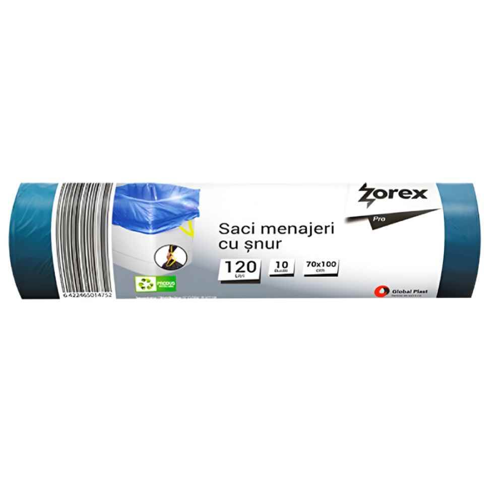 [71022615] Saci menajeri, 120 l, 10 buc, albastru, ZOREX PRO