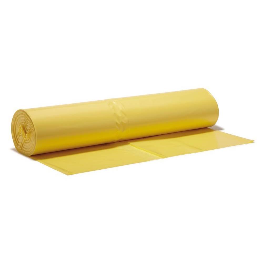 [71021256] Saci de gunoi menajer, 60 l, 15 buc, galben