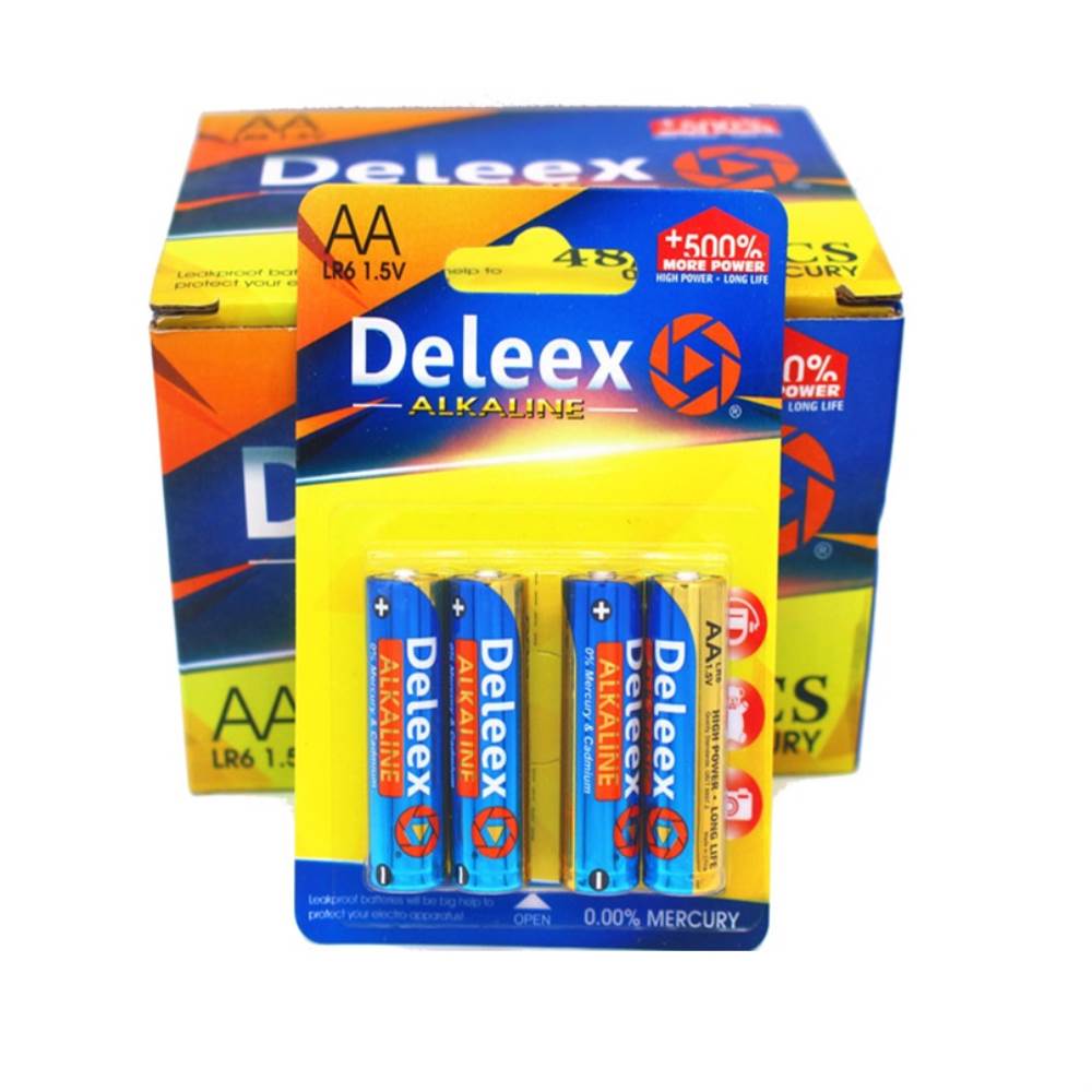 [70511217] Baterie alcalina LR6 AA 1.5V Deleex 4 buc/blister