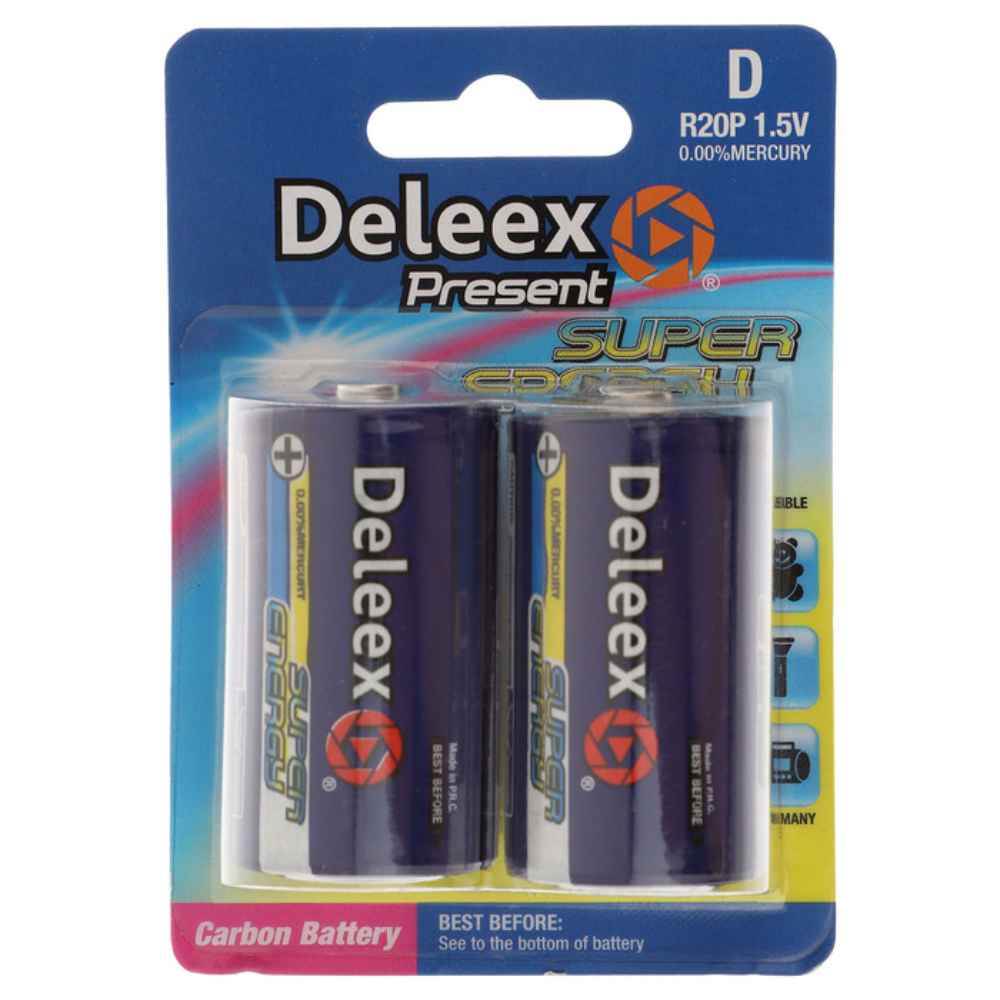 [70511231] Baterie R20P D 1.5V fara mercur Deleex Present Super Energy 2 buc/blister