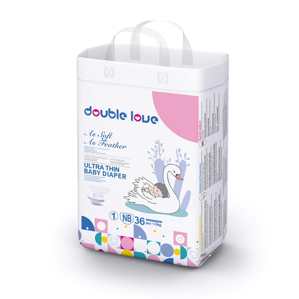 [27060001] Scutece unica folosinta nr.1 new born 36 buc/pachet DOUBLE LOVE