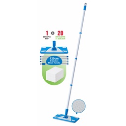 [71031707] Set mop plat cu 20 servetele uscate Kleaner KA2418